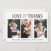 Elegant Modern Love and Bedankt Wedding 3 Foto (Voorkant)