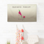 Elegant modern, luchtig, bloemen, hoge hiel spandoek (Insitu)