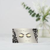 Elegant modern, luipaard afdrukken, faux-as visitekaartje (Staand voorkant)