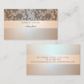 Elegant Modern Luminous, Glitter Swirls Visitekaartje (Voorkant / Achterkant)