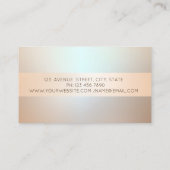 Elegant Modern Luminous, Glitter Swirls Visitekaartje (Achterkant)