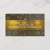 Elegant modern luxe glitter , Gold Stripe Business Visitekaartje (Achterkant)