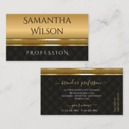 Elegant modern luxe glitter, gouden streep visitekaartje