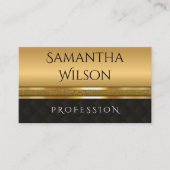 Elegant modern luxe glitter, gouden streep visitekaartje (Voorkant)