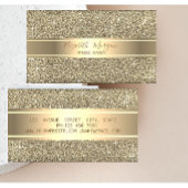 Elegant modern luxe glitter, gouden streep visitekaartje