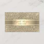 Elegant modern luxe glitter, gouden streep visitekaartje (Voorkant)