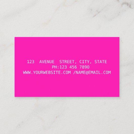 Elegant modern luxe glitter, roze Stripe Visitekaartje (Achterkant)