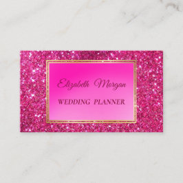 Elegant modern luxe glitter, roze Stripe Visitekaartje