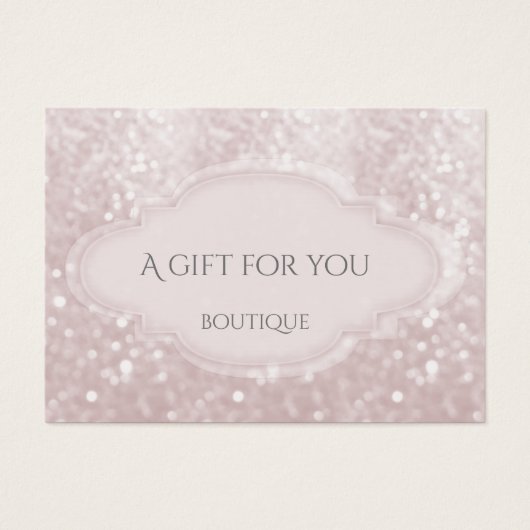 Elegant modern luxe glittery bokeh visitekaartje (Voorkant)