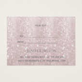 Elegant modern luxe glittery bokeh visitekaartje (Achterkant)