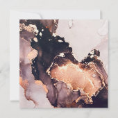 Elegant Modern Luxe Gouden Verguld Bruiloft Kaart (Achterkant)