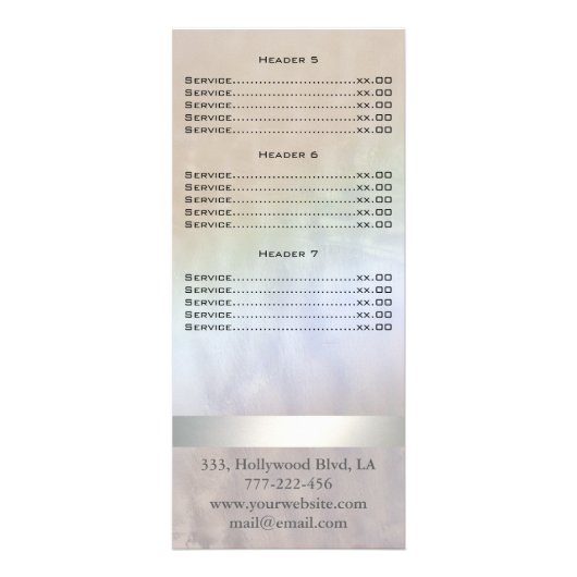 Elegant modern luxe parelholografische kaart (Achterkant)