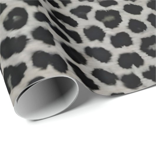 Elegant modern luxe wit luipaard Collectie Cadeaupapier (Rol Hoek)