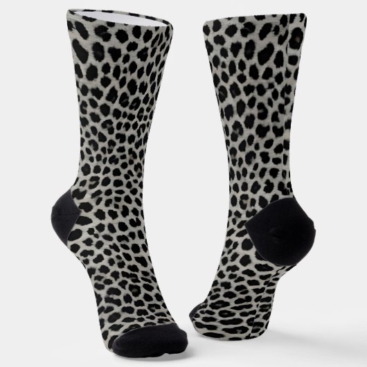 Elegant modern luxe wit luipaard Collectie Sokken (Gebogen)