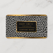 Elegant modern luxe wit luipaard Collectie Visitekaartje (Voorkant)