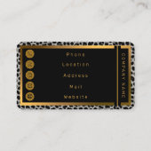 Elegant modern luxe wit luipaard Collectie Visitekaartje (Achterkant)