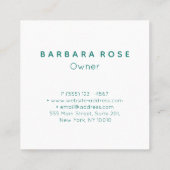 Elegant modern Luxury Blue Marble Vierkante Visitekaartje (Achterkant)