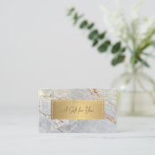 Elegant Modern Luxury Gold Confetti Marble Kortingskaartje (Staand voorkant)