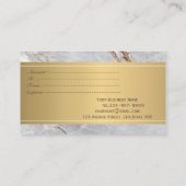 Elegant Modern Luxury Gold Confetti Marble Kortingskaartje (Achterkant)