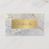 Elegant Modern Luxury Gold Confetti Marble Kortingskaartje (Voorkant)