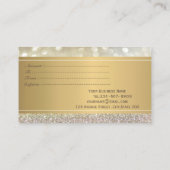 Elegant Modern Luxury Gold Glitter Bokeh Confetti Kortingskaartje (Achterkant)