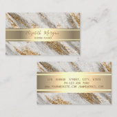 Elegant modern Luxury Gold Glitter, Gold Stripe Visitekaartje (Voorkant / Achterkant)