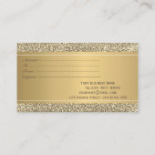 Elegant Modern Luxury Gold Glitter Kortingskaartje (Achterkant)