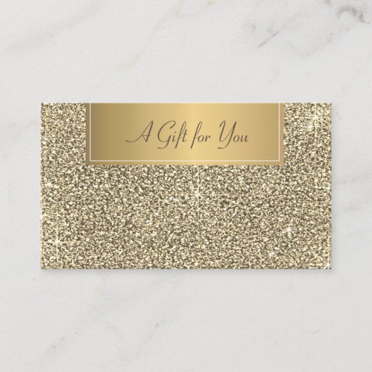 Elegant Modern Luxury Gold Glitter Kortingskaartje (Voorkant)