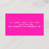 Elegant modern Luxury Gold Glitter, roze Stripe Visitekaartje (Achterkant)