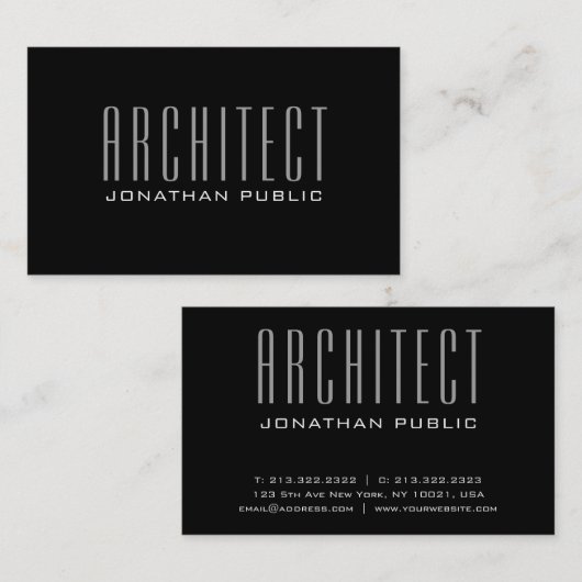Elegant Modern Luxury Plain Architecture Visitekaartje (Voorkant / Achterkant)