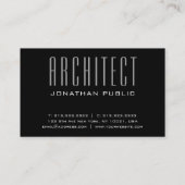 Elegant Modern Luxury Plain Architecture Visitekaartje (Achterkant)