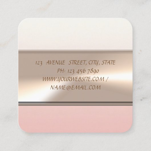 Elegant Modern Luxury Professional, Dress Vierkante Visitekaartje (Achterkant)