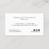 Elegant modern magenta roze lippen make-up kunsten visitekaartje (Achterkant)