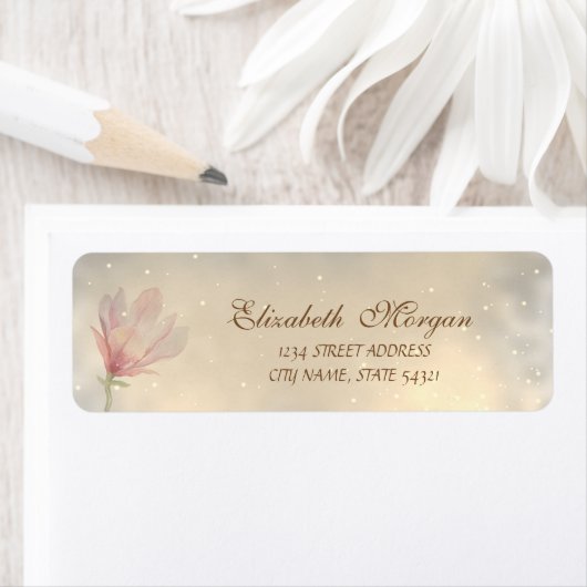 Elegant Modern Magnolia Adres Etiket (Insitu)