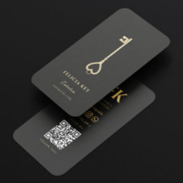 Elegant modern makelaarsmonogram visitekaartje