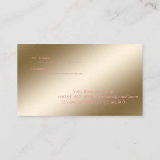 Elegant Modern, Makeup Brush Reference Kaart (Achterkant)