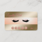 Elegant Modern Makeup, Faux Lashes Loyalty Card (Voorkant)
