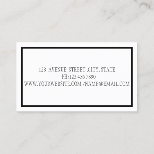 Elegant Modern Makeup, Silver Glitter Faux Lashes Visitekaartje (Achterkant)