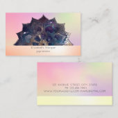 Elegant Modern Mandala Colorful Holographic Visitekaartje (Voorkant / Achterkant)