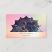 Elegant Modern Mandala Colorful Holographic Visitekaartje (Voorkant)