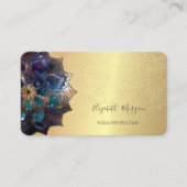 Elegant Modern Mandala Gold Confetti Yoga Visitekaartje (Voorkant)