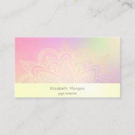 Elegant Modern Mandala Holographic Visitekaartje