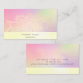 Elegant Modern Mandala Holographic Visitekaartje (Voorkant / Achterkant)