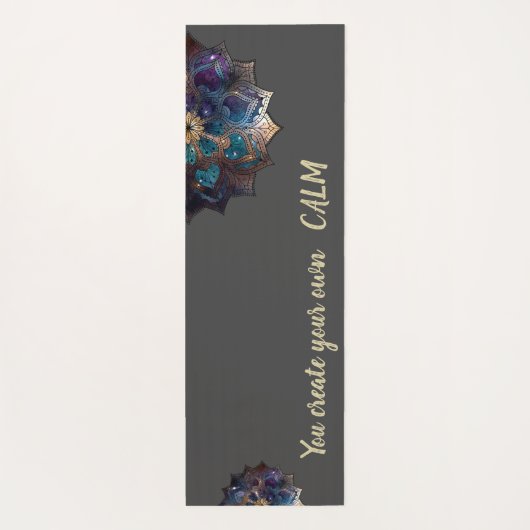 Elegant Modern Mandala - Je Creëer je eigen kalm Yogamat (Achterkant)