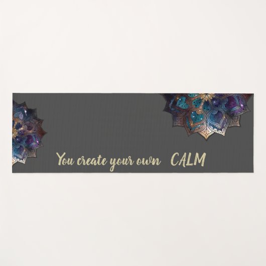 Elegant Modern Mandala - Je Creëer je eigen kalm Yogamat (Voorkant (horizontaal))