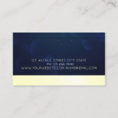 Elegant Modern Mandala Stars Navy Blue Visitekaartje (Achterkant)