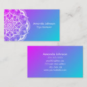 Elegant Modern Mandala Yoga Instructor Holistic Visitekaartje (Voorkant / Achterkant)