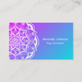 Elegant Modern Mandala Yoga Instructor Holistic Visitekaartje (Voorkant)