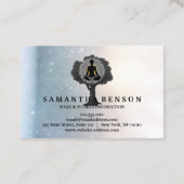 Elegant Modern Mandala Yoga Pose Tree Logo Art Bus Visitekaartje (Achterkant)