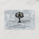 Elegant Modern Mandala Yoga Pose Tree Logo Art Visitekaartje (Achterkant)